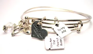 You Are The Peanut Butter To My Jelly Expandable Bangle Bracelet Set