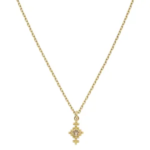 Zoe & Morgan Indie Necklace - Gold Plated & Peach Zircon